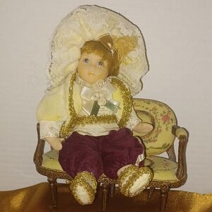 Capodimonte The Young Prince Porcelain Doll 71/2 " Tall